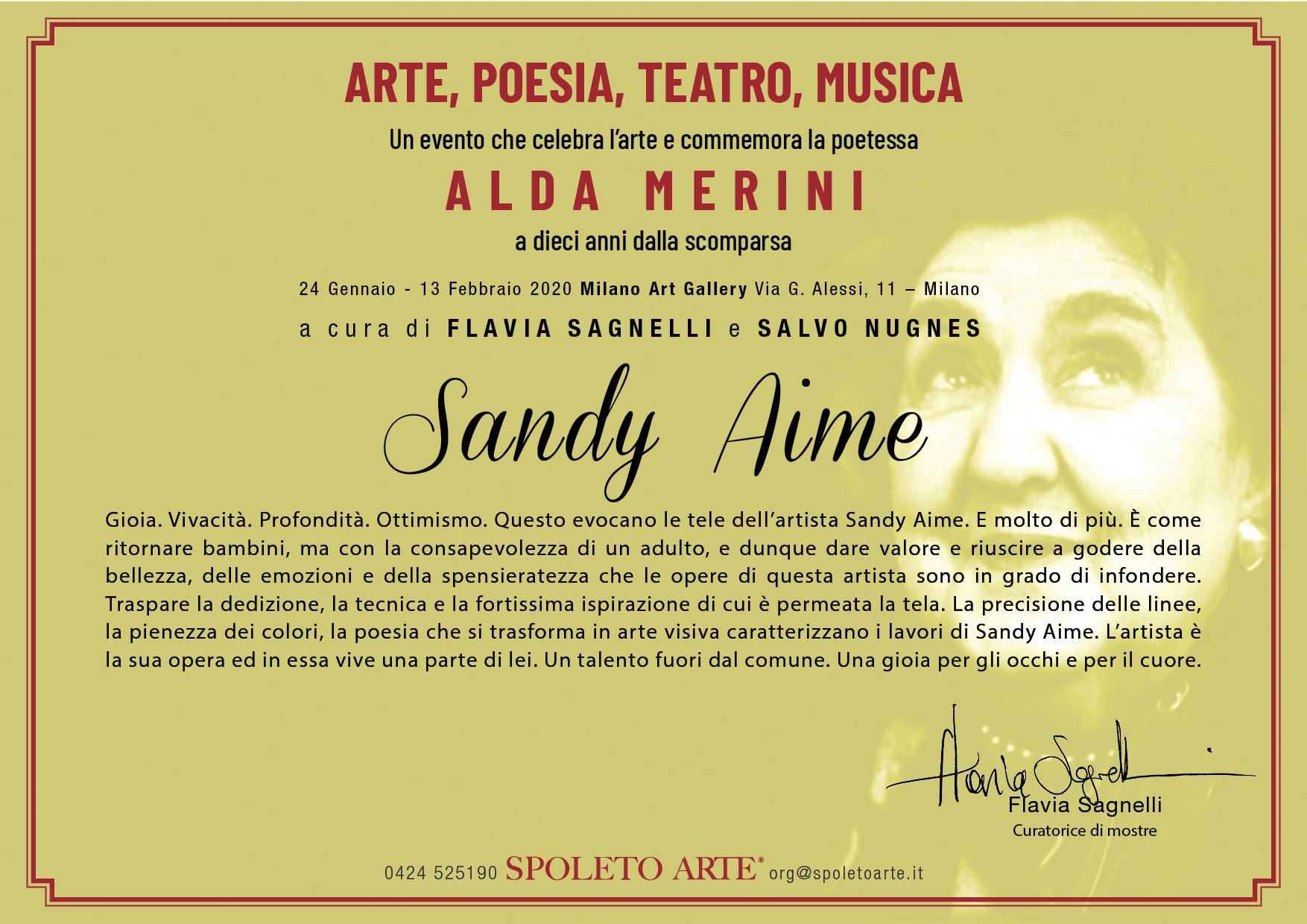 “Sandy-Aime-alda merini milano art gallery-eventi” 5