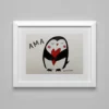Pinguino Innamorato+ Scritta